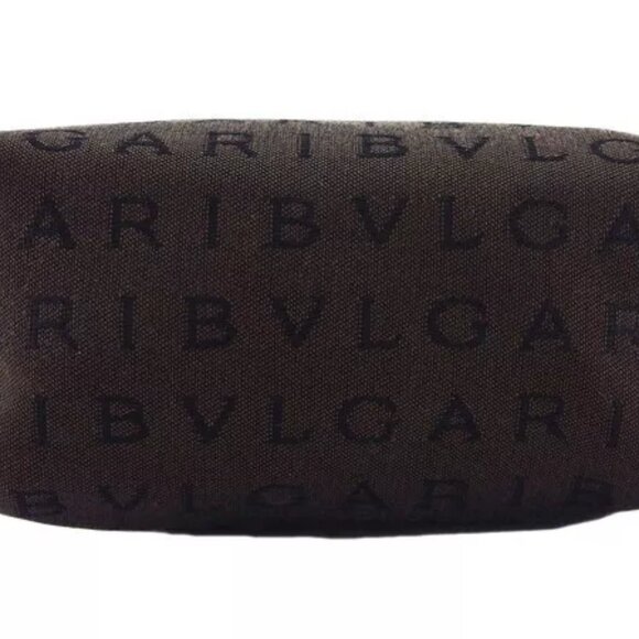 BVLGARI Pouch Logomania Canvas x Leather Authentic Used - Picture 3 of 8